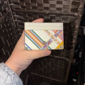 Tory Burch Multicolor Striped Card Holder